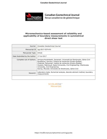 Más sobre Evaluación Micromecánica de la Fiabilidad y Aplicabilidad de los Métodos de Frontera